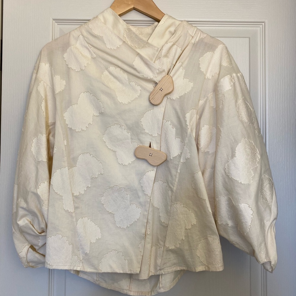 AWAKE MODE Cream Octopus Geisha Blouse Top Jacket Shirt